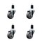Service Caster 3'' SS Thermoplastic Rubber Wheel Swivel 1-1/2'' Expanding Stem Caster Set, 4PK SCC-SSEX20S314-TPRB-112-4 - alternate 1